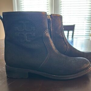 Tory Burch Black Leather Ankle Boots